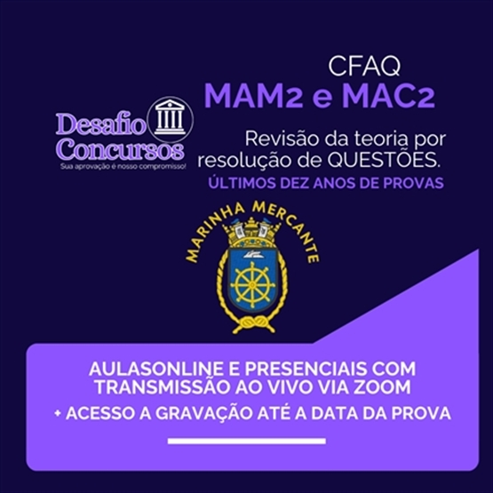 CURSO CFAQ MOÇO DE MÁQUINAS E MOÇO DE CONVÉS